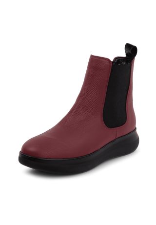 tadellose Stiefelette Hirschleder dunkelrot