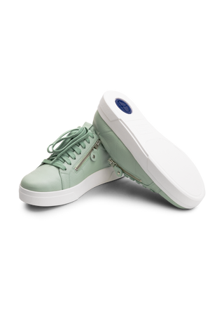 erstklassiger Sneaker Hirschleder salbei