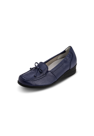 charmanter Slipper Hirschleder blaubeere