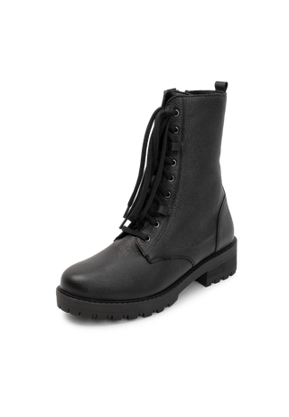 attraktive Stiefelette Hirschleder schwarz