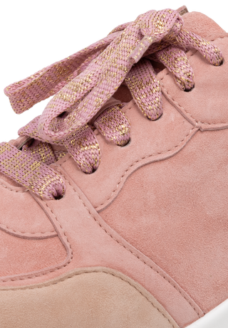 aufregender Sneaker Samtziege rosa