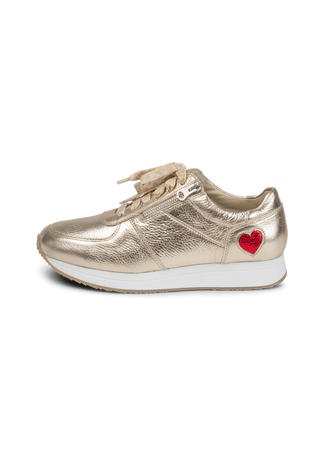 liebevoller Sneaker Hirschleder gold
