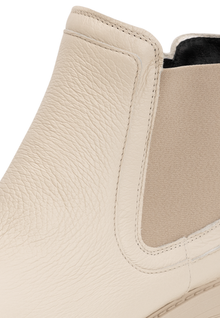 vielseitige Stiefelette Hirschleder beige