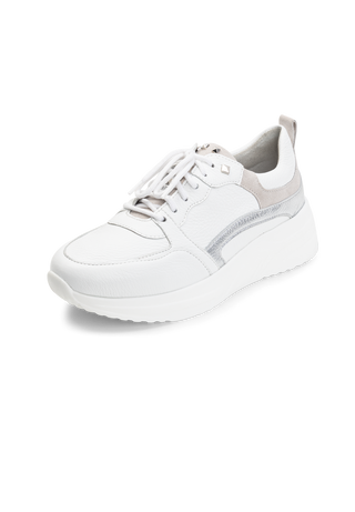 sportlicher Sneaker Hirschleder weiß