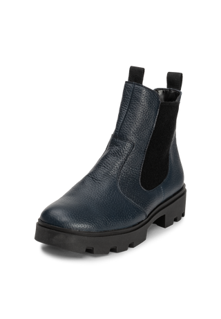 überragende Stiefelette Hirschleder marine