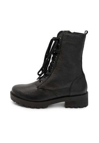 attraktive Stiefelette Hirschleder schwarz