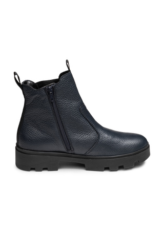 überragende Stiefelette Hirschleder marine