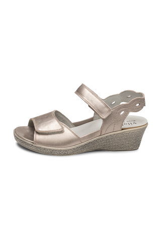 beeindruckende Sandalette Nubukleder rose