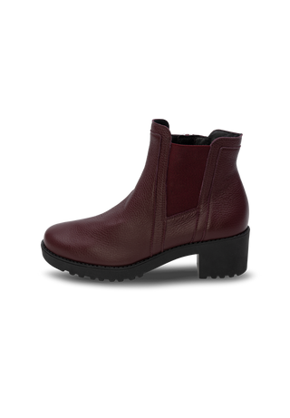 stylesichere Stiefelette Hirschleder aubergine