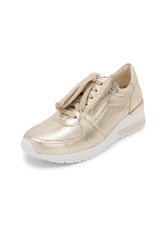 charmanter Sneaker Hirschleder gold