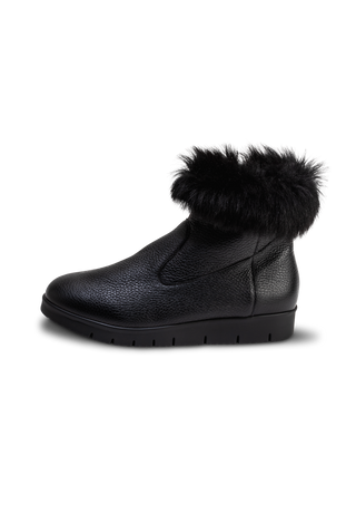 trendy Stiefelette Hirschleder schwarz