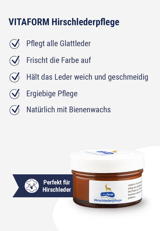 pflegende & farbauffrischende Hirschlederpflege 50 ml cognac