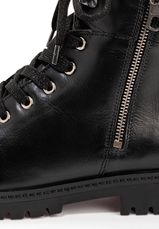 trendiger Bootie Nappaleder schwarz