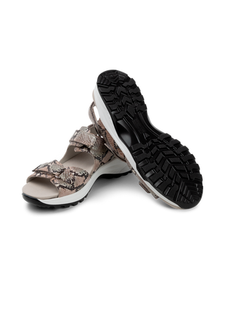 formstarke Sandale Softnappaleder snake/taupe