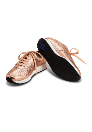 moderner Sneaker Hirschleder rosegold