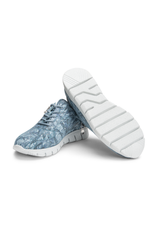 urbaner Sneaker Veloursleder jeansblau