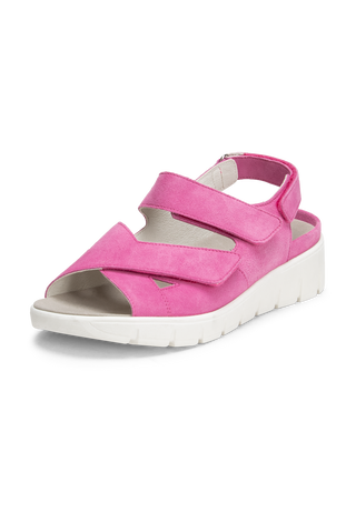 komfortable Sandale Samtziege pink