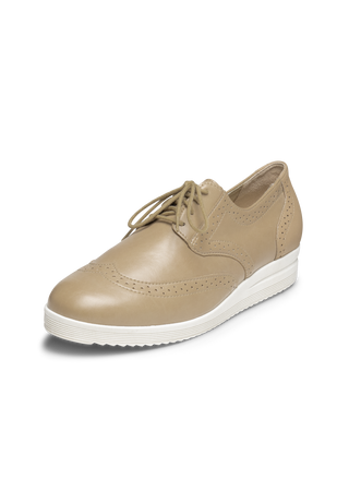 budapester Halbschuh Leder/Stretch helltaupe