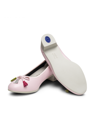 verspielter Pumps Hirschleder pastellrosa