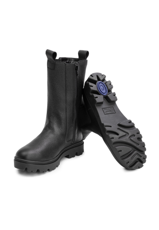 legerer Stiefel Hirschleder schwarz