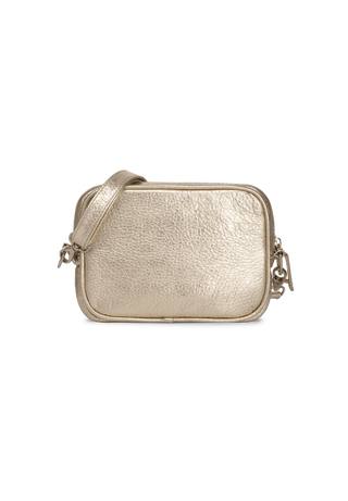 praktische Tasche Hirschleder gold
