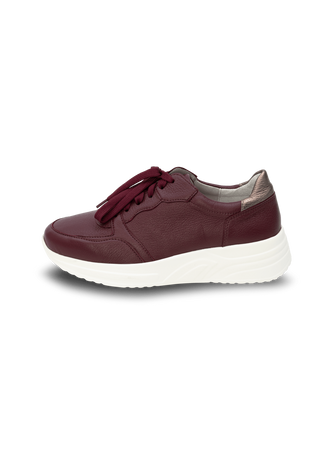 softer Sneaker Hirschleder aubergine