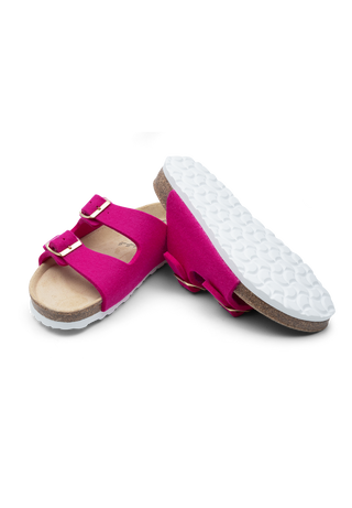 behagliche Pantolette Wollfilz pink