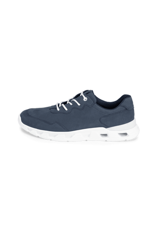 sportlicher Sneaker Nubukleder blau